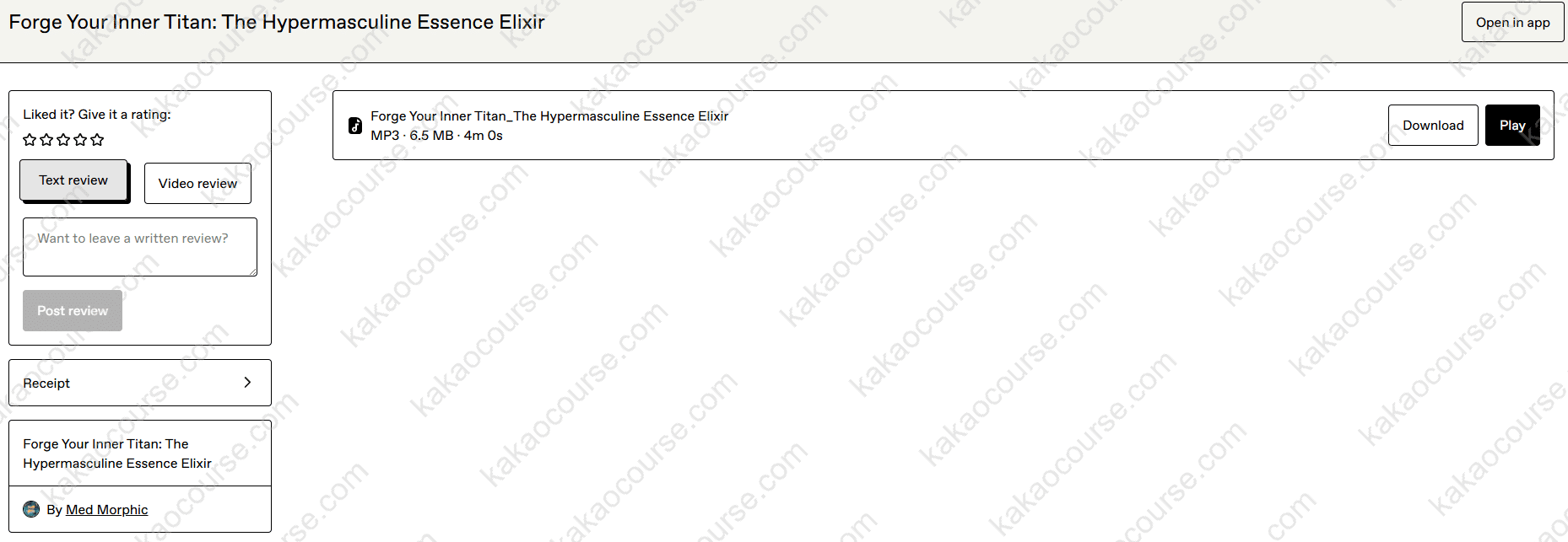 Forge Your Inner Titan: The Hypermasculine Essence Elixir by Med Morphic Forge Your Inner Titan: The Hypermasculine Essence Elixir by Med Morphic Free Download
