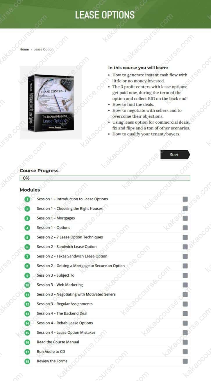 Lease Option Course 2025 by William Bronchick 75342jAy3A5 0. proof