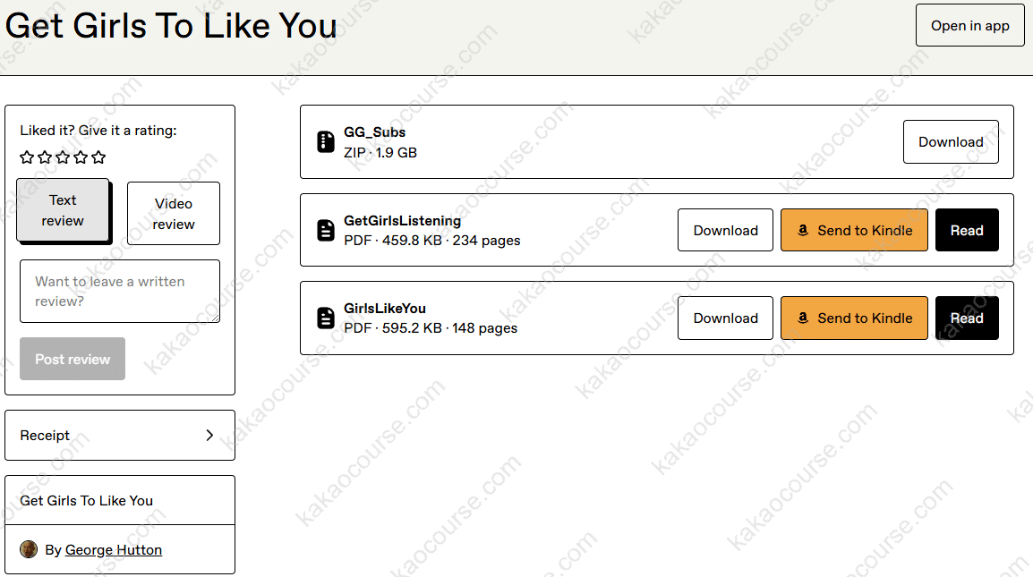 Get Girls To Like You by George Hutton Get Girls To Like You by George Hutton Free Download