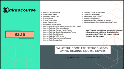 The Complete Method Stock Swing Trading Course by Cory Mitchell Free Download
